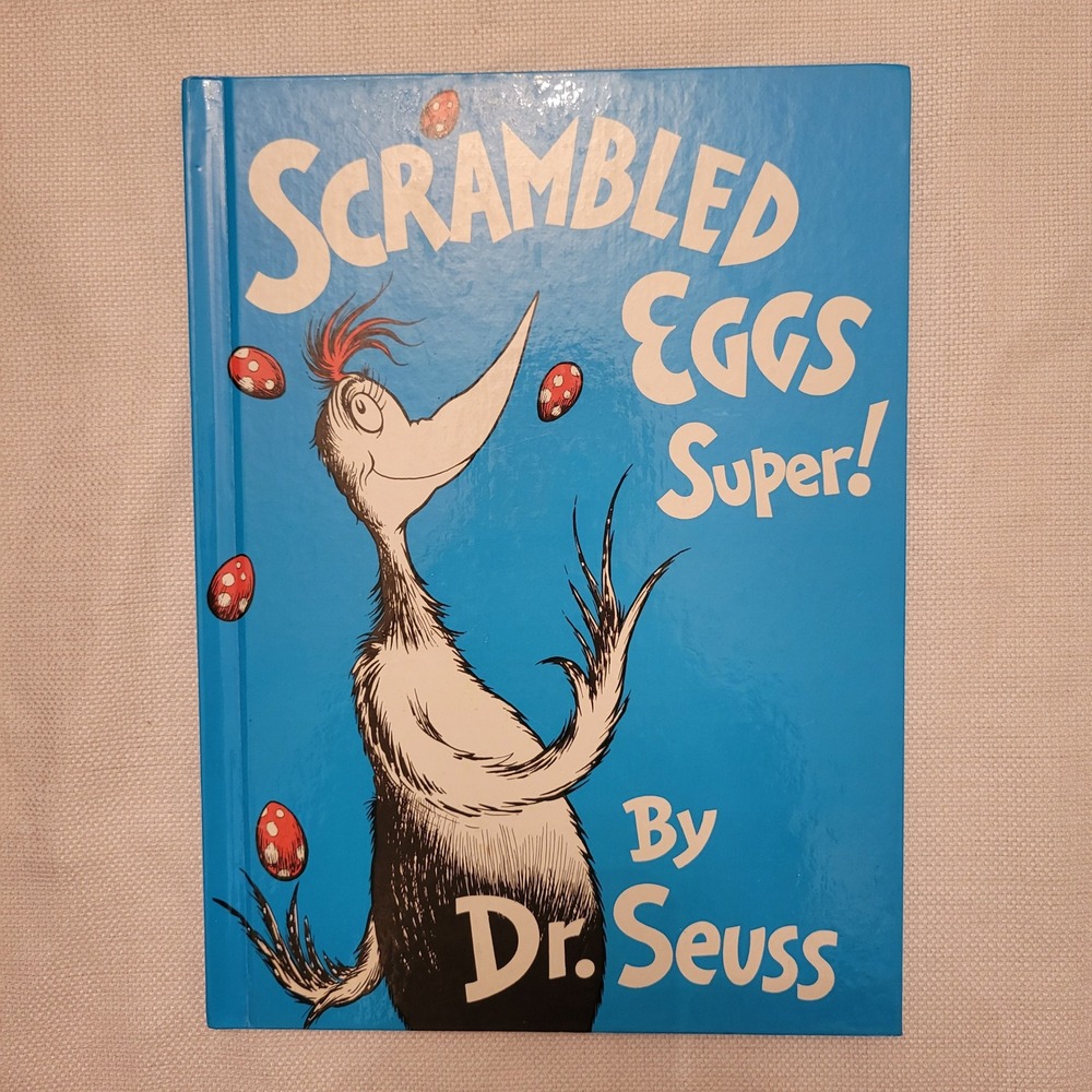 Dr Seuss Scrambled Eggs Super Blue Hardcover Grolier Book Club Edition 1953